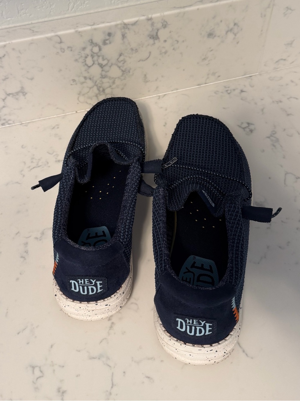 Hey Dude, Wally Men’s Navy Slip-On Moccasins, Men’s Size 7 - Picture 5 of 7